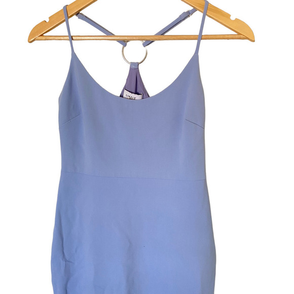 LIKELY Sammy Dress Side Slit Racerback Periwinkle Size 2 - Picture 8 of 11